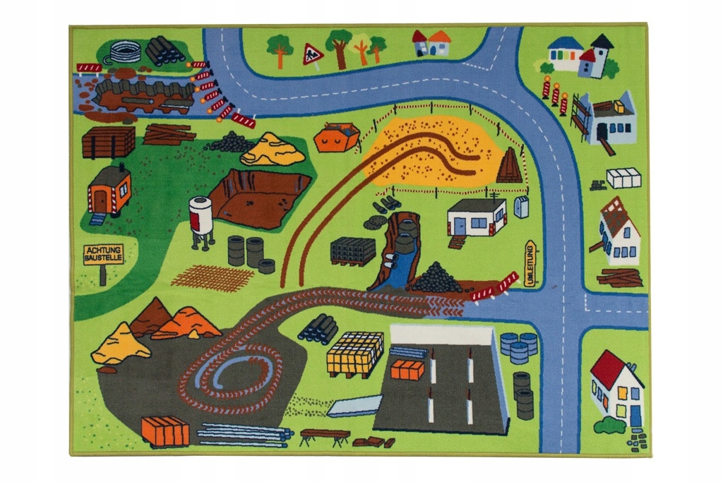 Koberec s uličkami, 133 x 190 cm, protiskluzový s měkkým vlasem