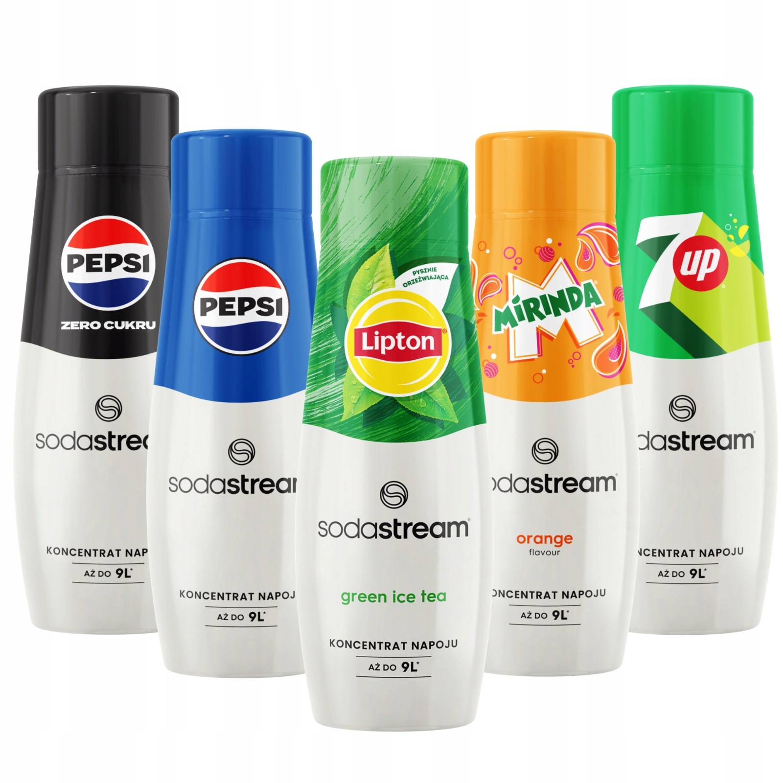 Sirupy Sodastream Pepsi Pepsi Max Mirinda 7up Lipton Green Ice Tea