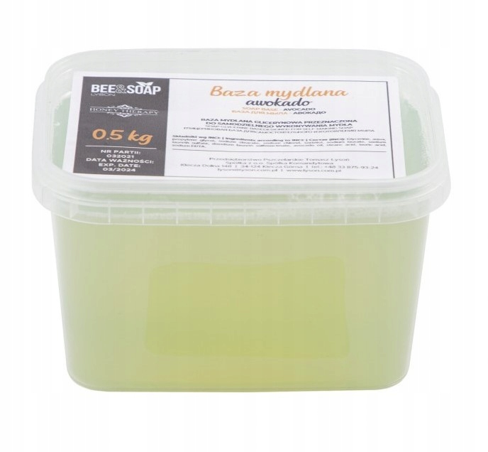

Baza mydlana glicerynowa olej awokado 0,5 kg