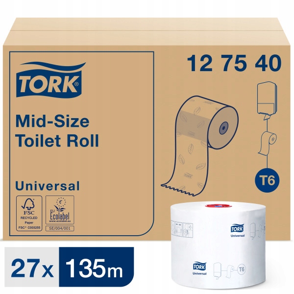 

Tork 127540 Papier toaletowy, 135 m x 27 rolek