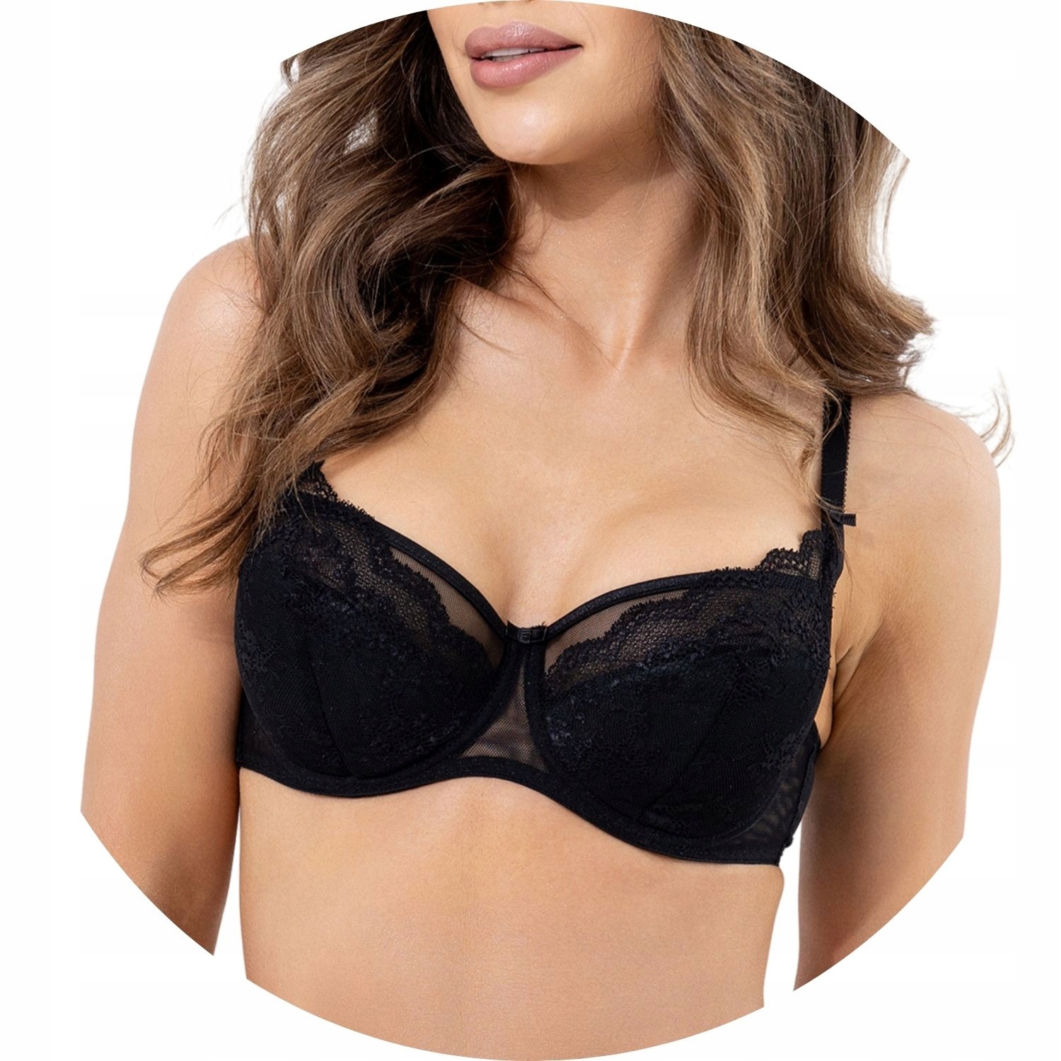 Polovyztužená podprsenka Semi Soft Biggi Crystal černá 85J