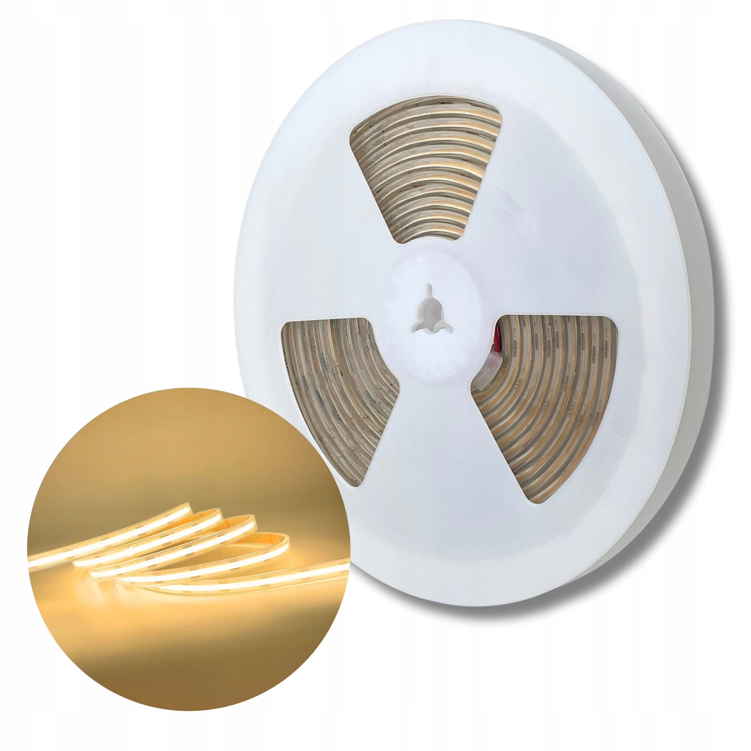 Taśma Led Cob 24V 8W 5m Taśmy Wodoszczelna Do Kuchni Łazienki Biały Ciepły