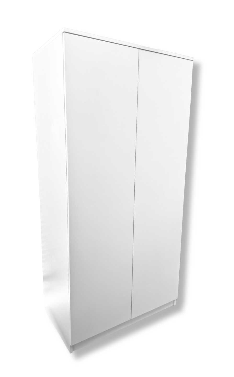 Szafa 90 cm GARDEROBA BIAŁA NOWOCZESNA 2 DRZWI biały 180 cm 90cm