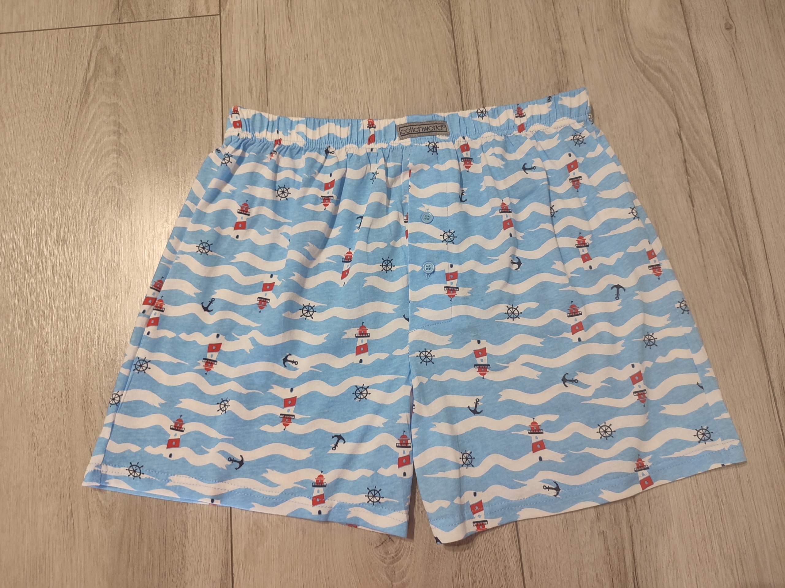 4x Bokserki Męskie 100% BAWEŁNA Luźne Szorty Wygodne Zestaw COTTON WORLD XL Rozmiar XL