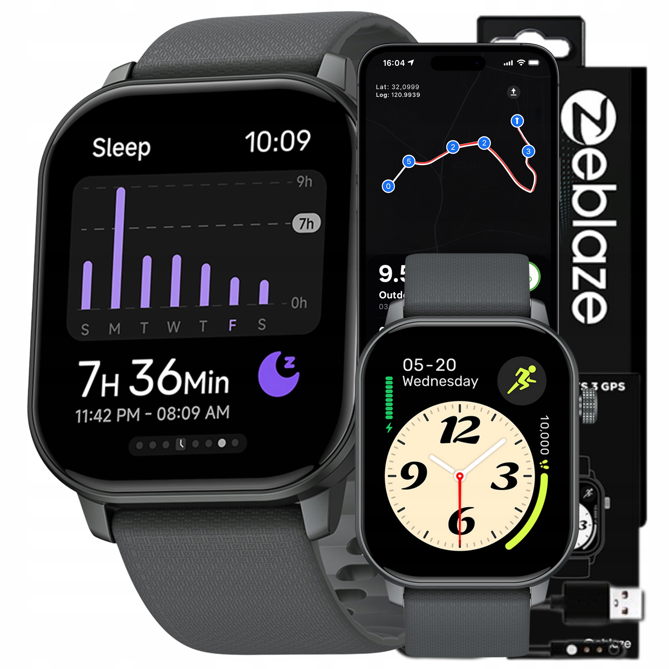 Chytré Hodinky Zeblaze Gts 3 Gps černé