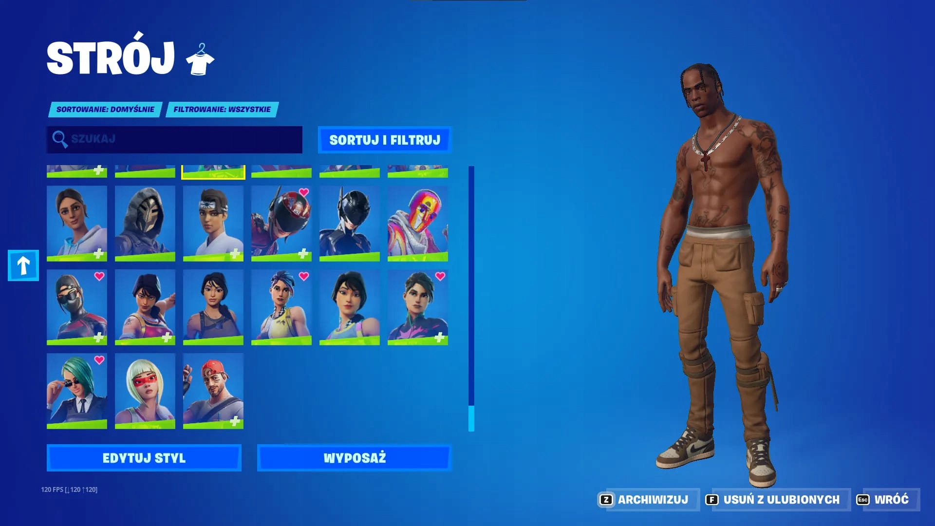KONTO FORTNITE TRAVIS SCOTT MARVEL STAR WARS REAPER MINTY AXE SPIDER MAN VD Minimalna liczba graczy 1