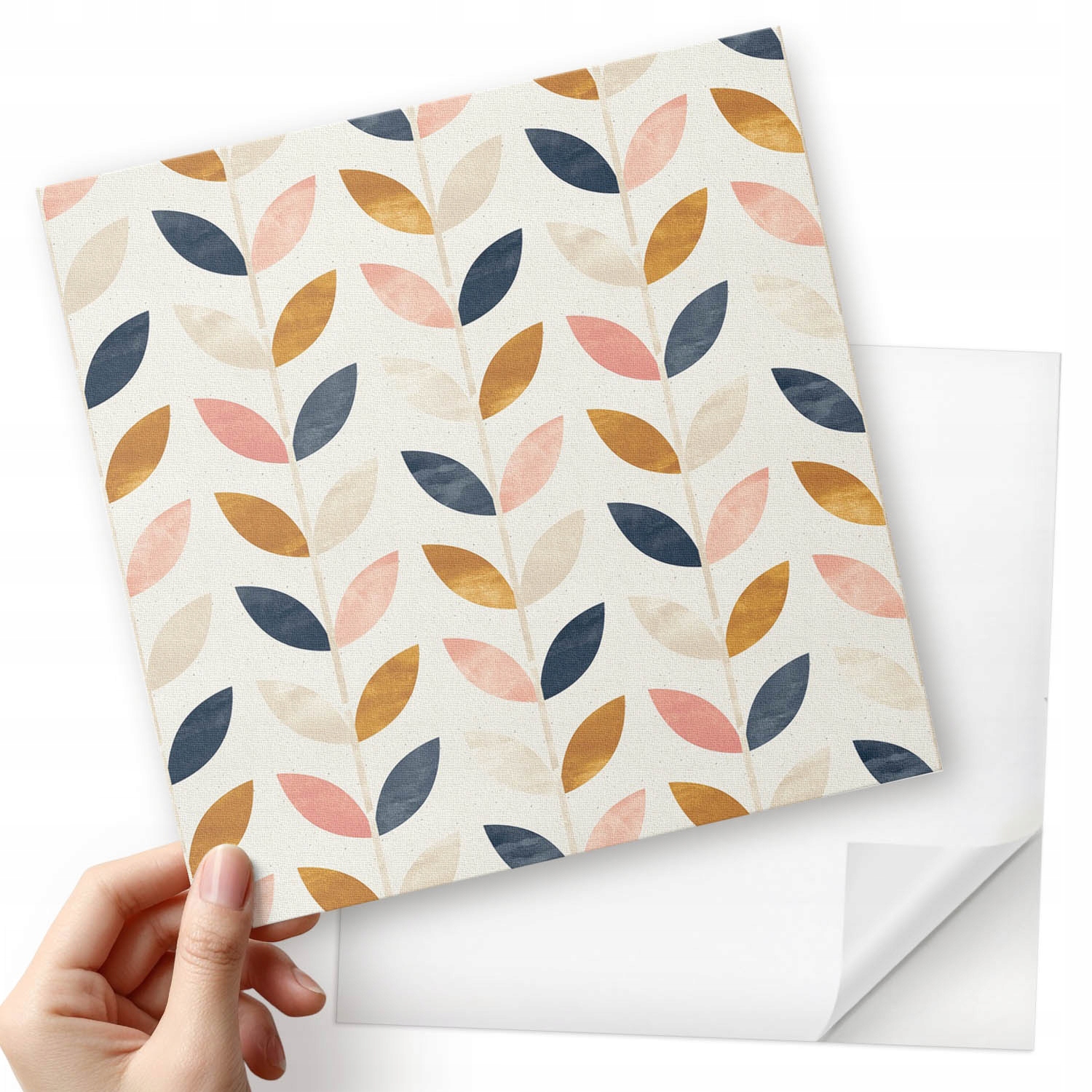 Sada dlaždic Vinyl Pvc Motiv listů v pravidelných sekvencích 20x20x20 cm