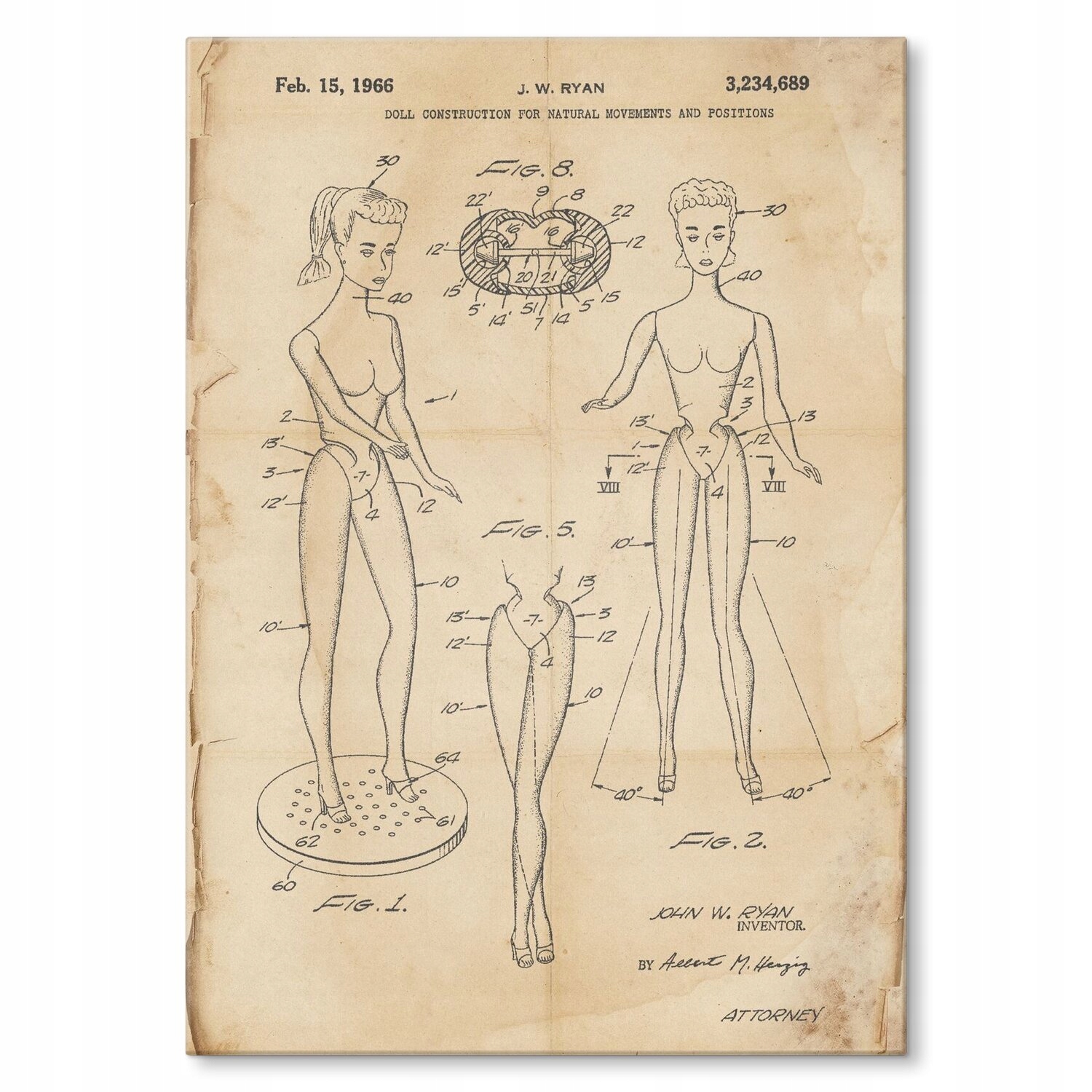 Kovový plakát Barbie Doll Retro Šidítko Plech 42 x 59,4 cm Dárek