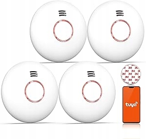 Detektor kouře a ohně Andysseyy inteligentní Wifi magnetický držák 4 ks