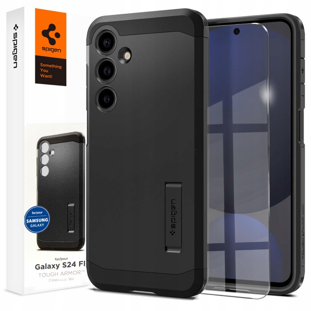 Pouzdro Spigen Tough Armor Case pro Galaxy S24 Fe Tvrzené Sklo Na Displej