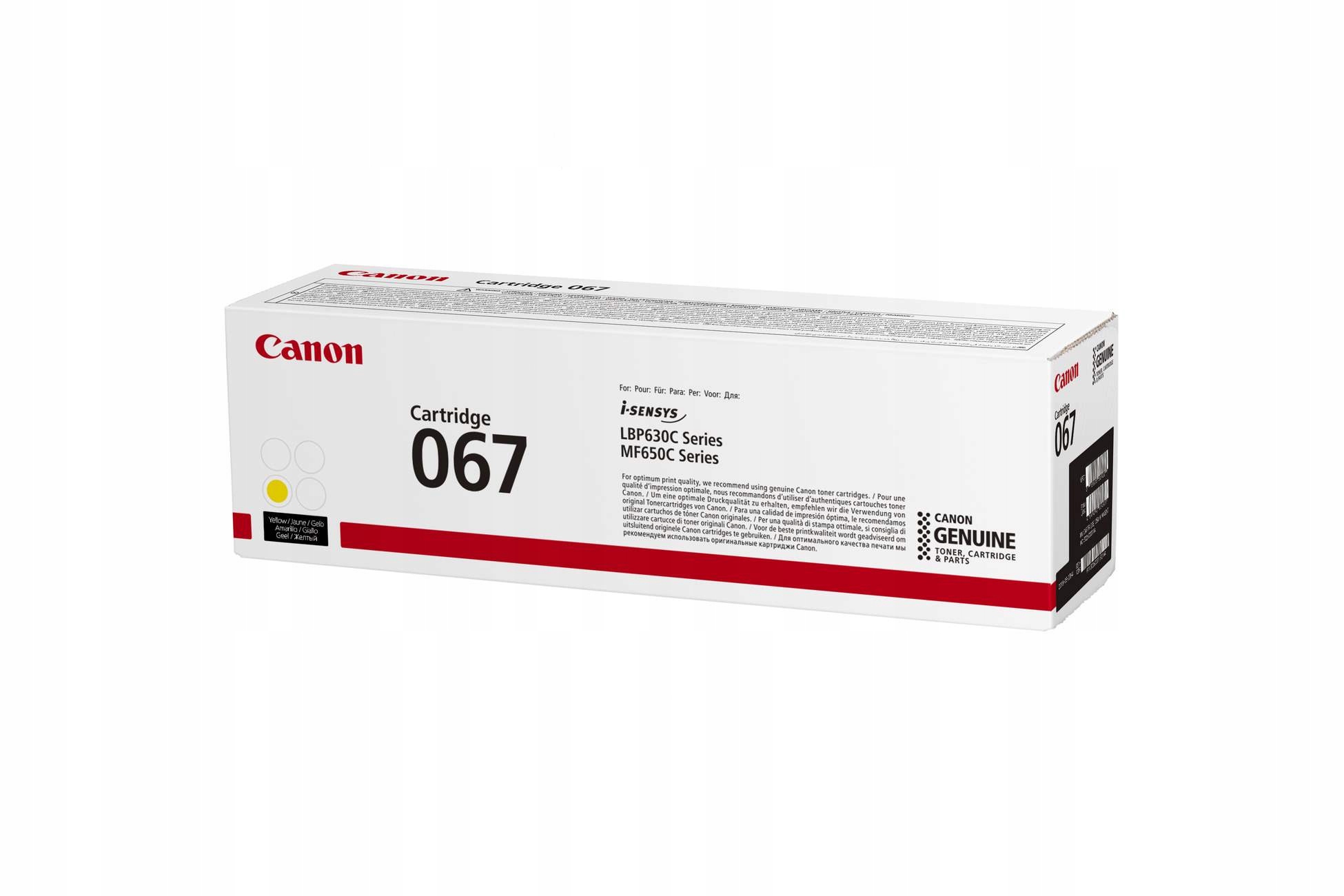 Canon Toner 067 žlutá pro i-SENSYS LBP631Cw, LBP633Cdwa, MF651Cw, …