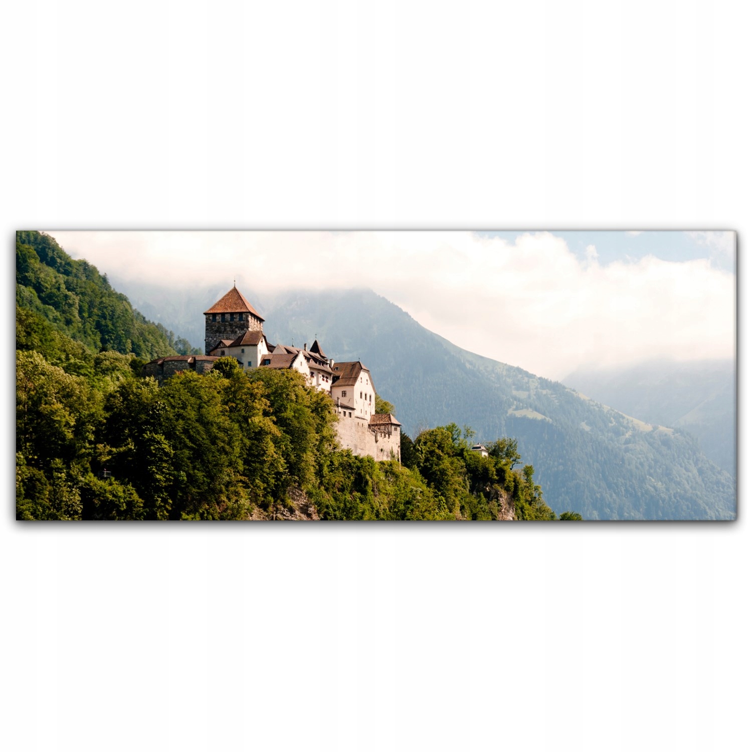 

Canvas na ramie na ścianę 125x50 Zamek Klif Skały