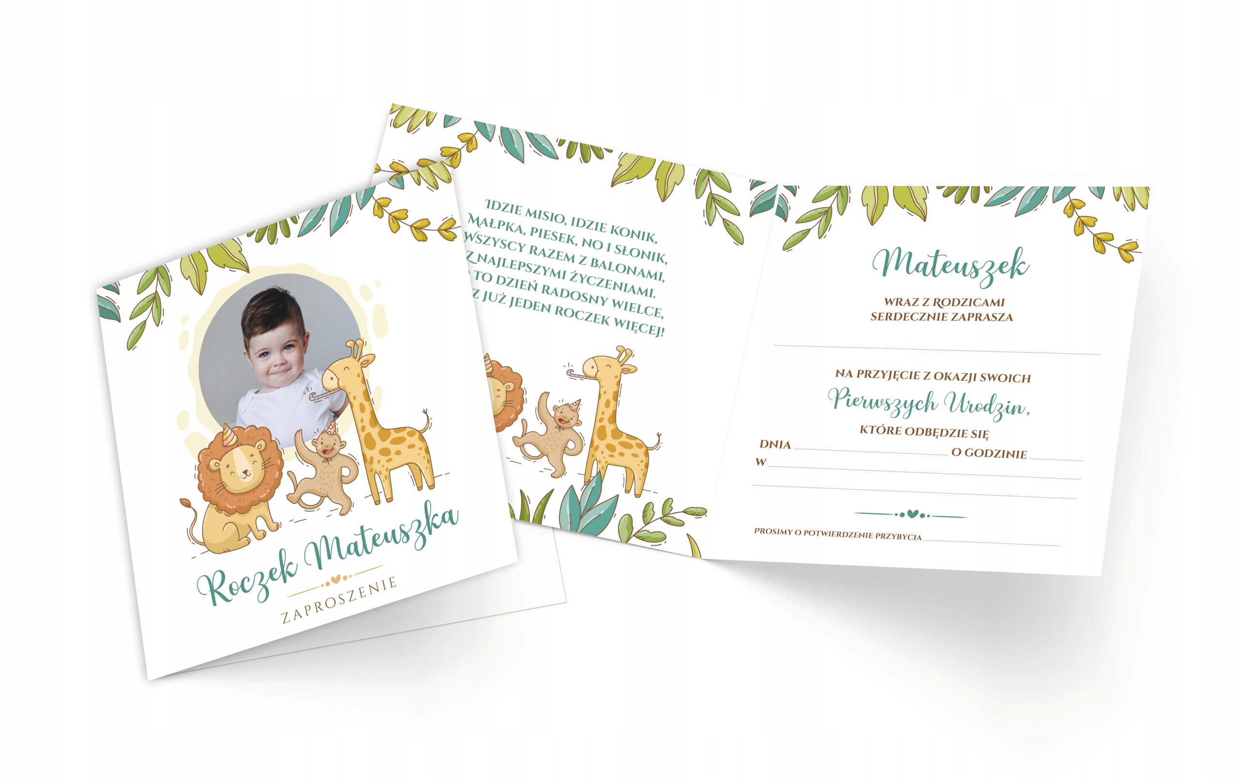 ZAPROSZENIA NA ROCZEK 2 3 4 5 URODZINY ZE ZDJĘCIEM Marka inna