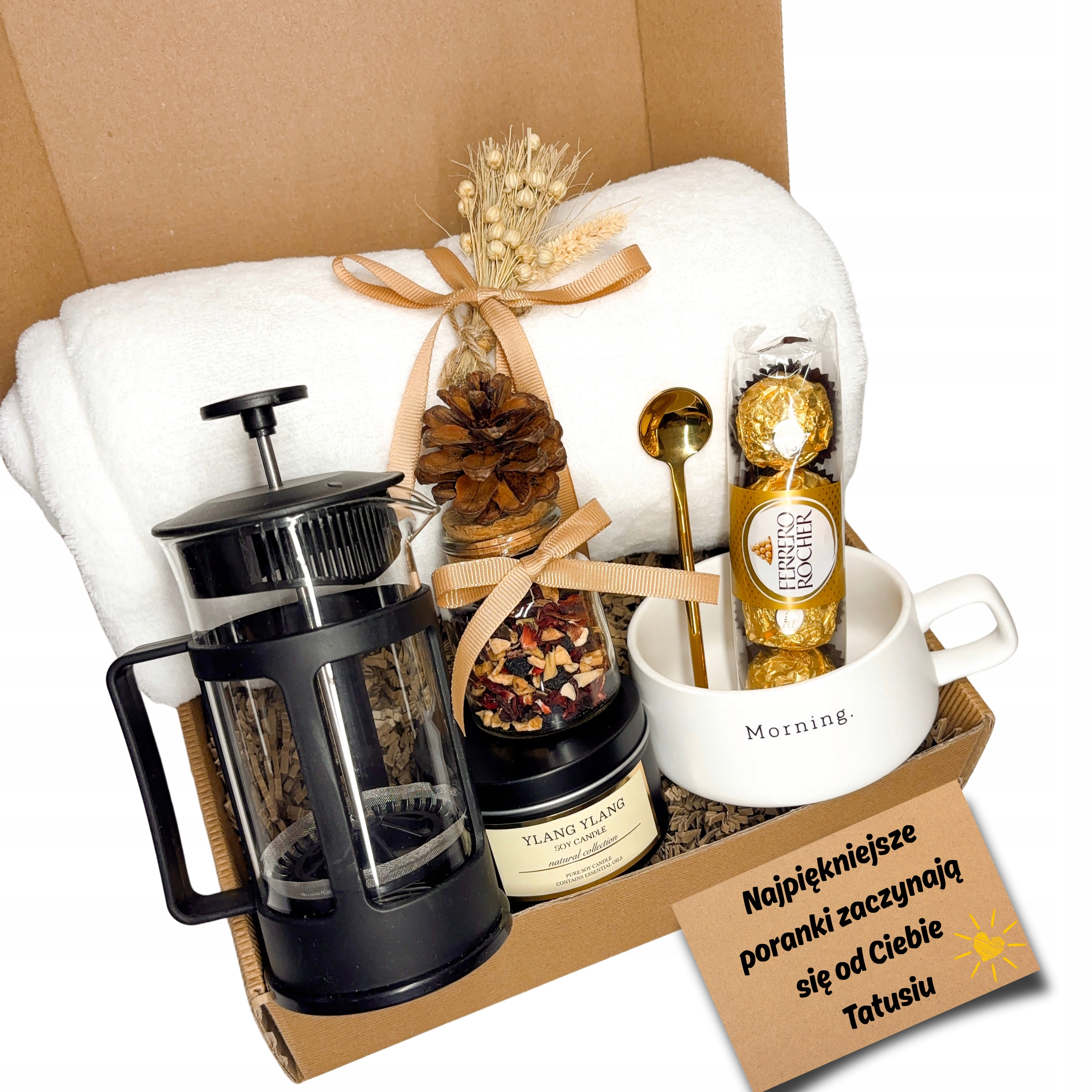 Levně Sada na Den otců – Káva, Hrnek, Deka, Čokoládky, Dárek pro tatínka