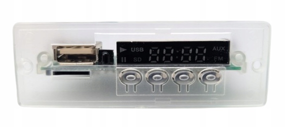 Panelowy dekoder audio MP3 USB TF FM AUX z zegarem