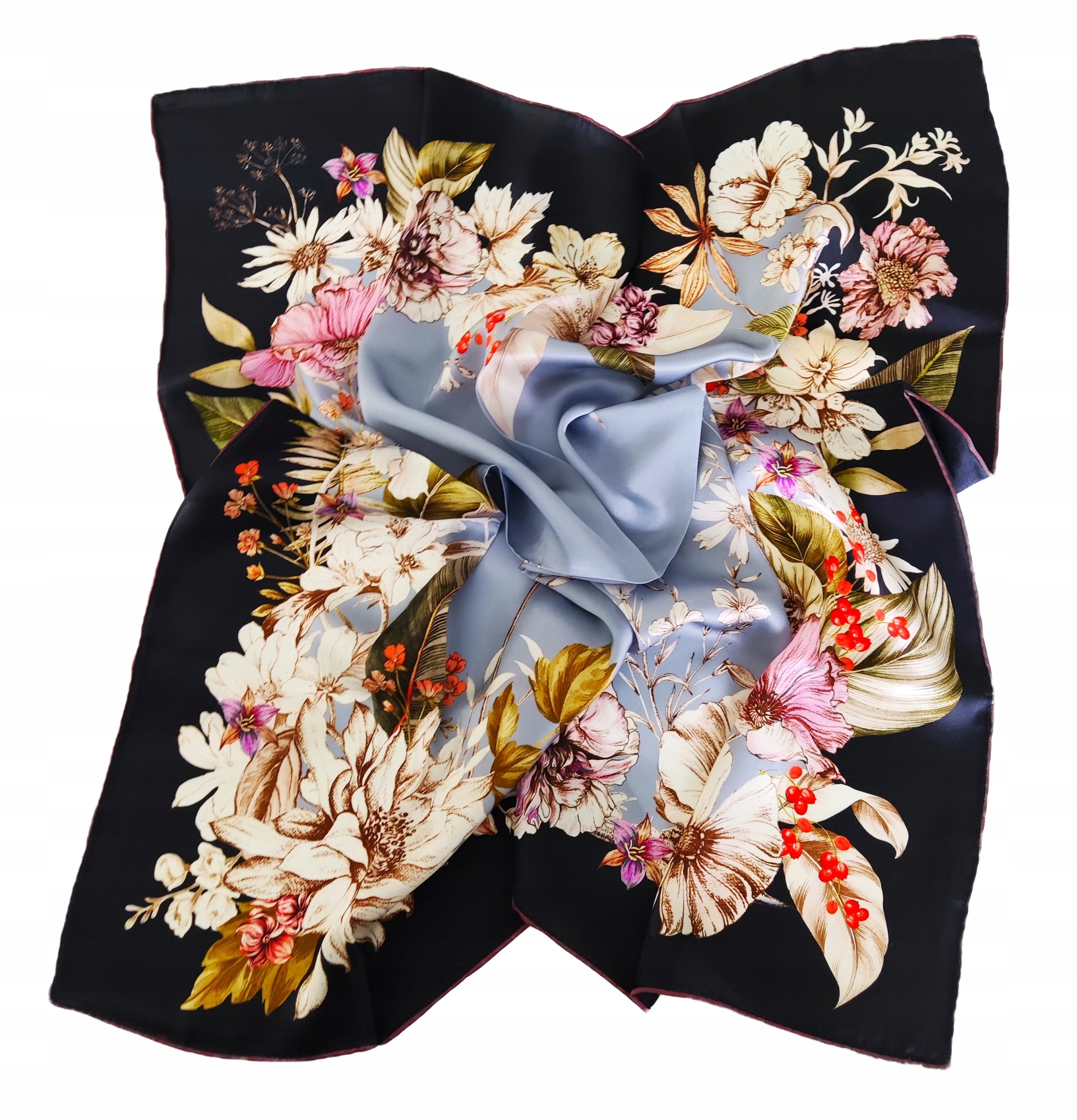 100% Hedvábný Značkový Šátek, Šátek, Prémiová Kvalita+