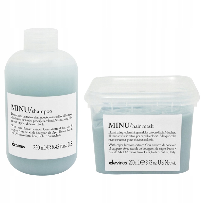 Davines Minu šampon 250 ml maska 250 ml ochrana barvy barvené vlasy