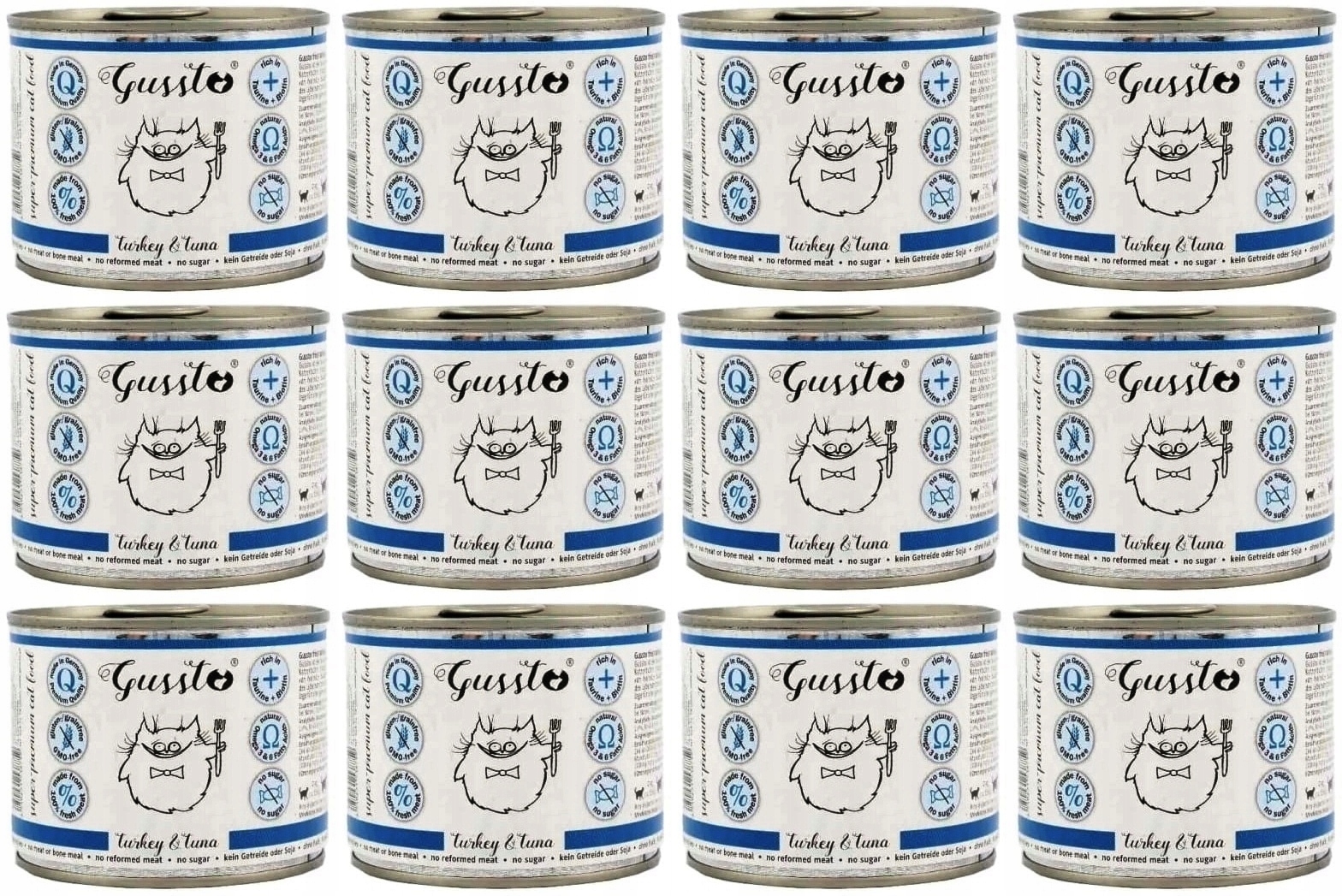 Gussto Cat Fresh Krůta a Tuňák 12 x 200 g