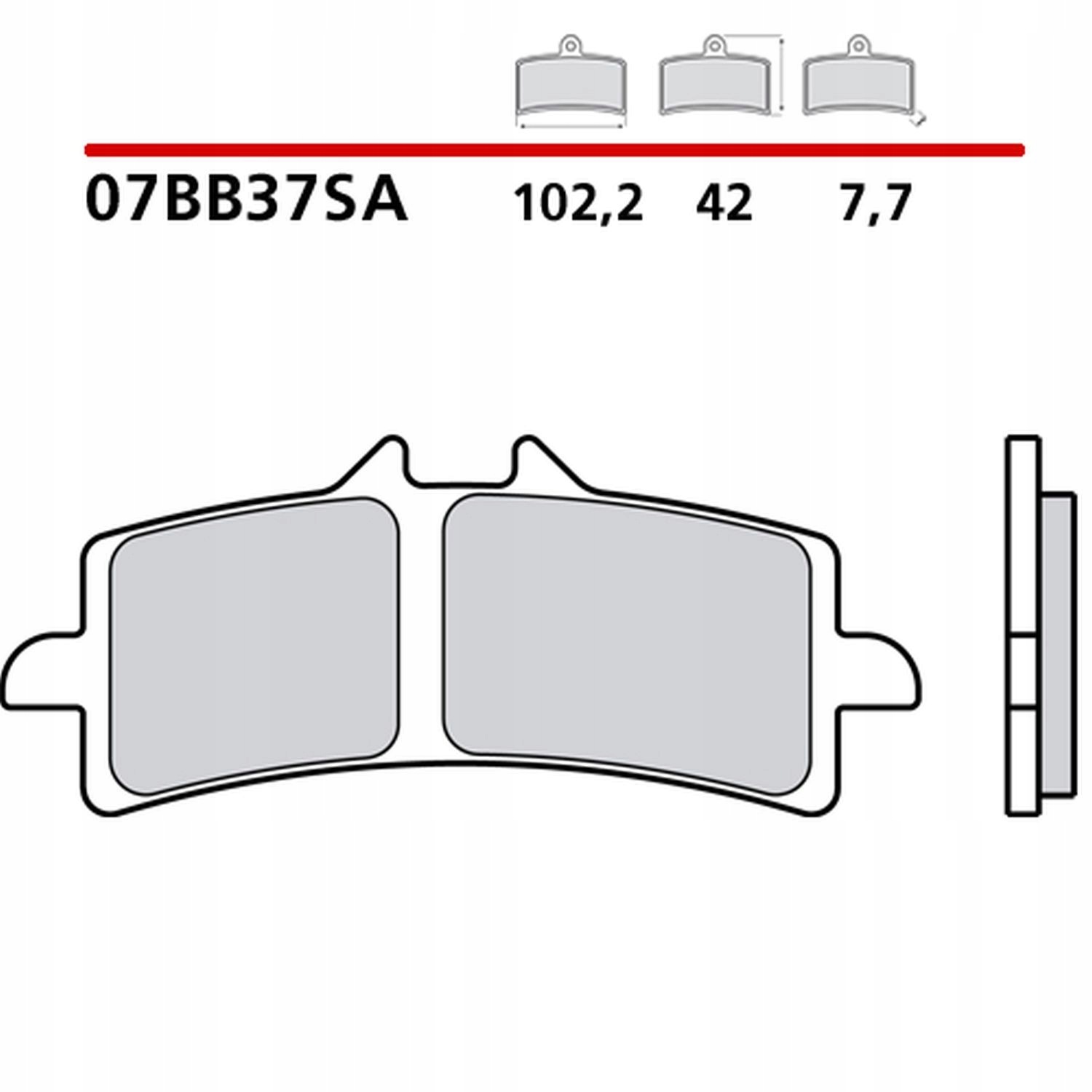 Brembo 2026/05 Brzdové Doštičky KH447 Road Sinter Sa (kovový Spínač) (ec