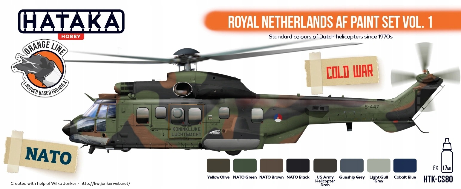 Sada barev Hataka CS80 Royal Netherlands Af Paint Set Vol. 1 8x17 ml