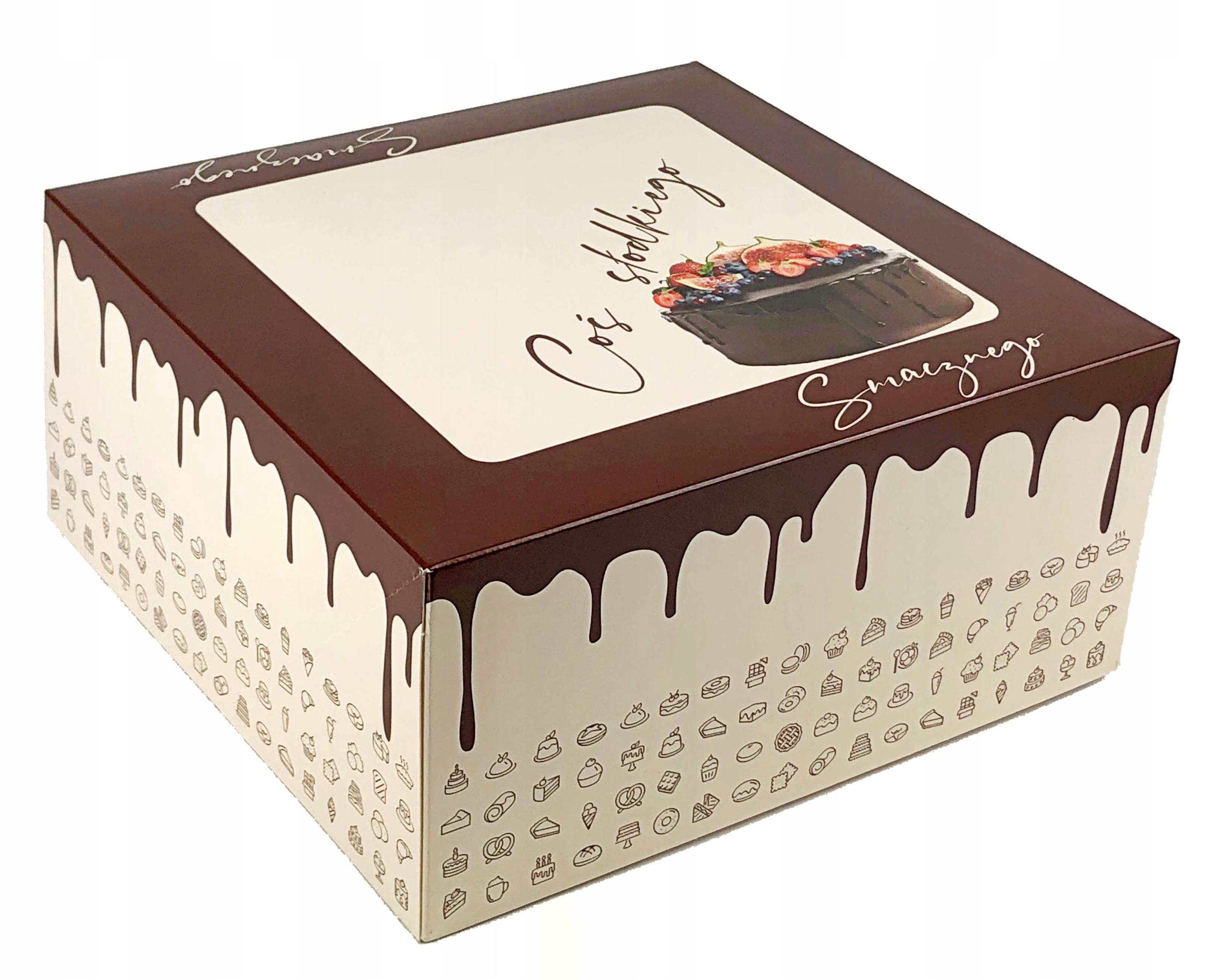 

Karton Pudełko Na Tort Ciasto Ornament 25x25 10szt