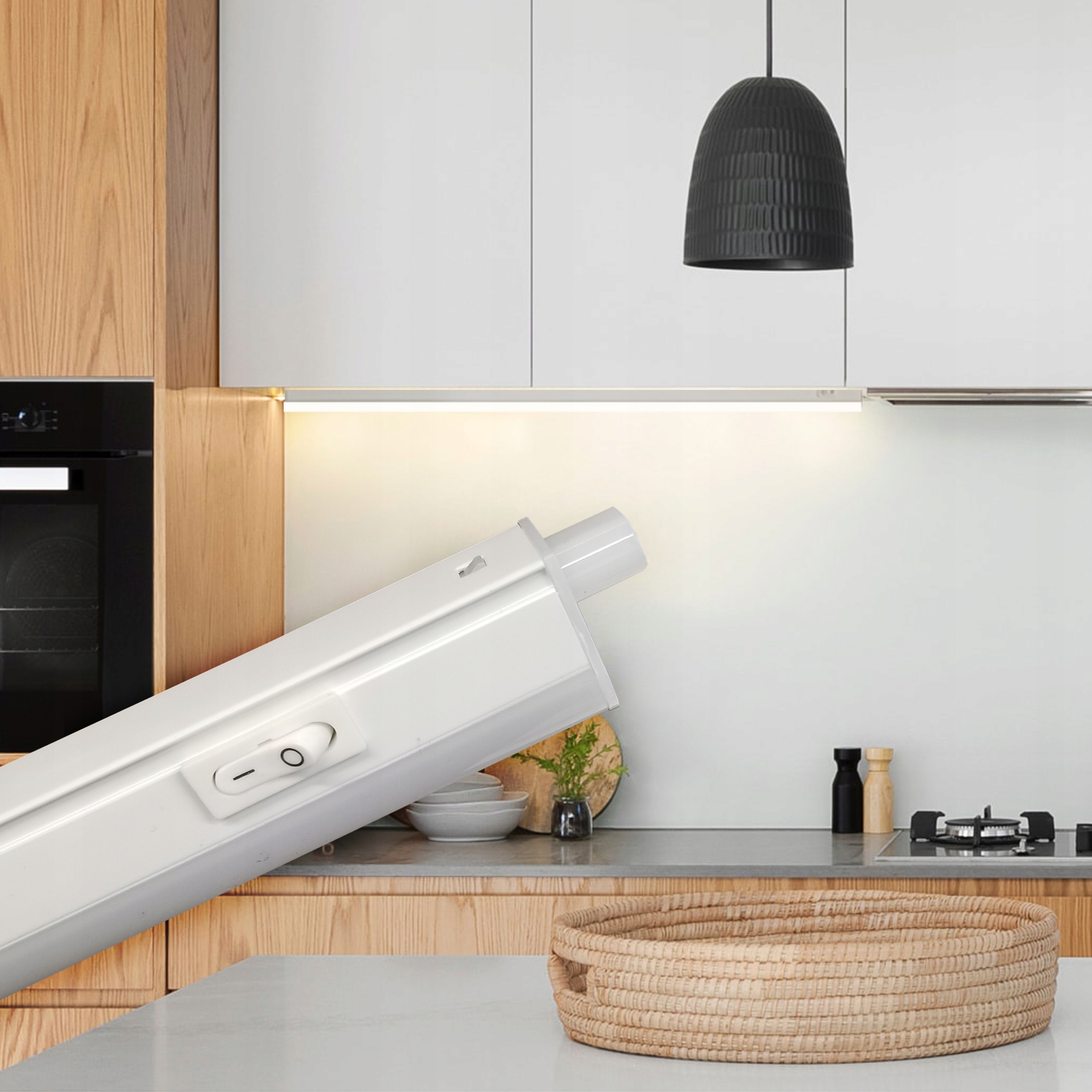 Oprawa Kuchenna Lampka Podszafkowa Listwa LED Meblowa - 60cm, 8W Neutralna Jasność 880 lm