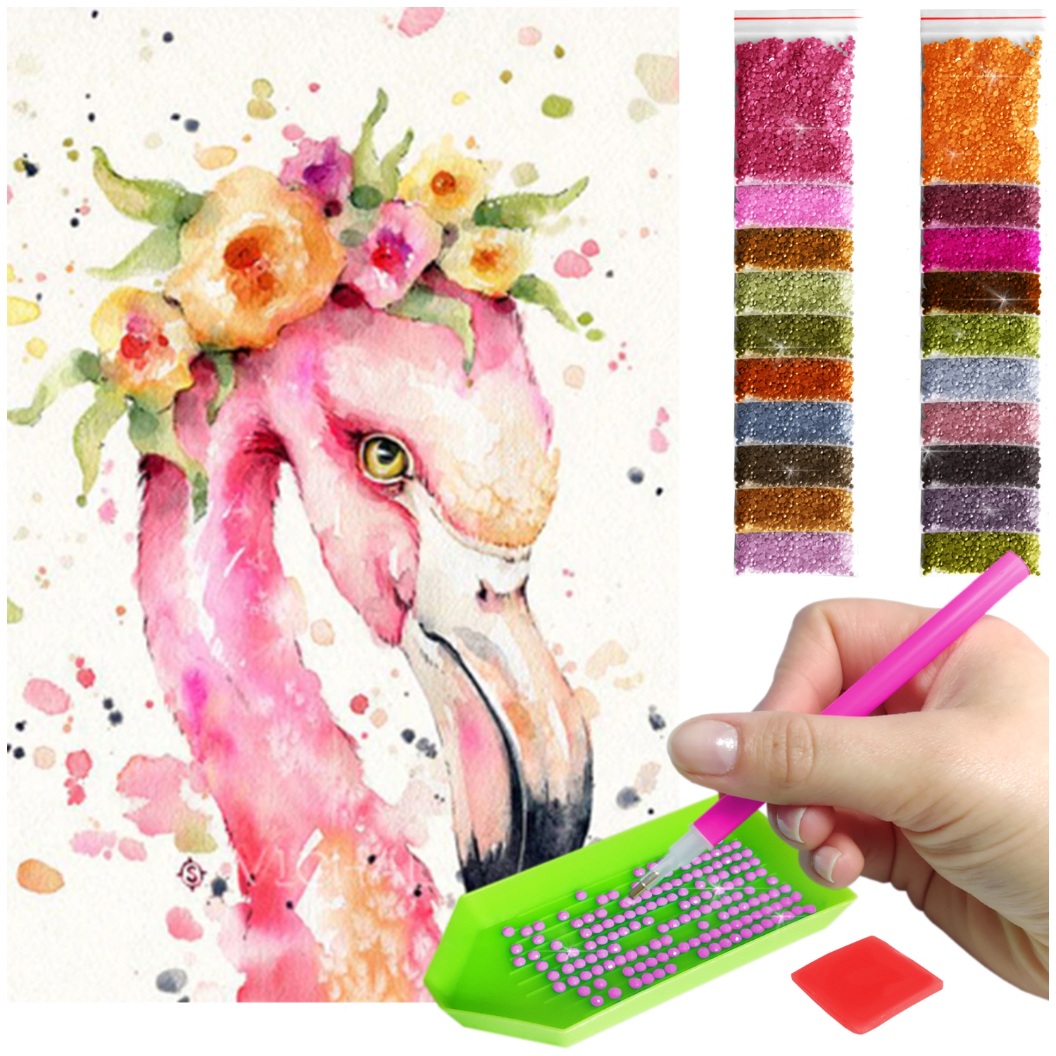 Haft Diamentový Velký 60x40cm Diamond Painting Mozaika Diamentové Příslušenství