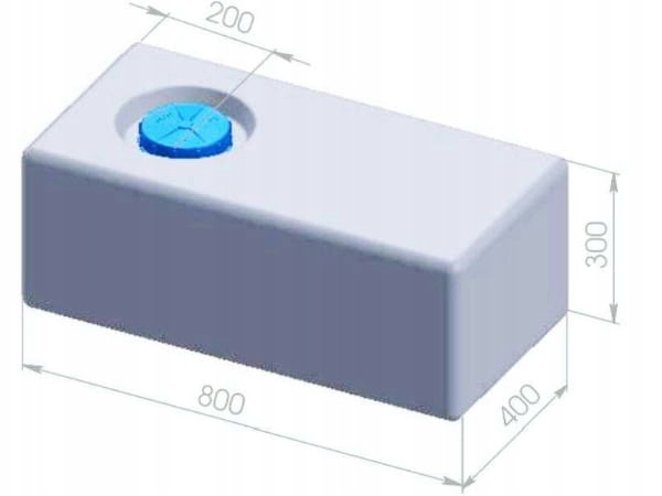 Zbiornik na wodę czystą 90l do przyczepy kempingowej kampera Aplast Marka APLAST