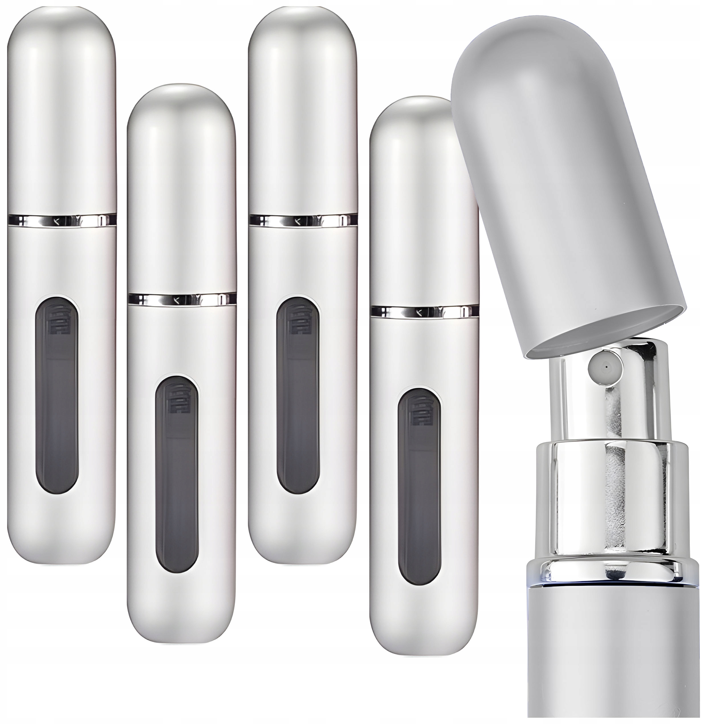 5X BUTELECZKA NA PERFUMY FIOLKA ATOMIZER ZAWOREK SRE PODRÓŻNY PRZENOŚNY
