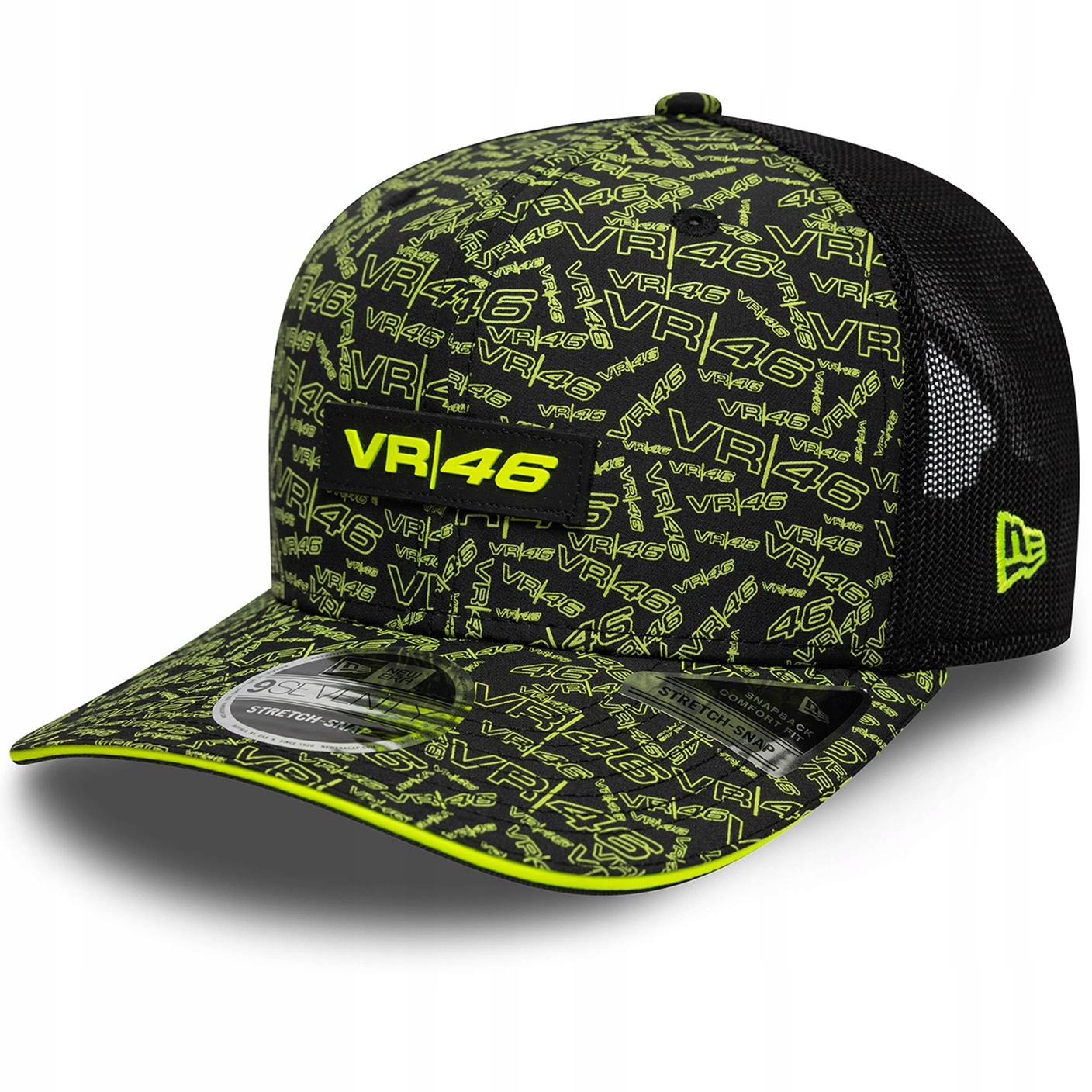 Kšiltovka New Era pánská dámská VR46 moto gp černá zelená snapback