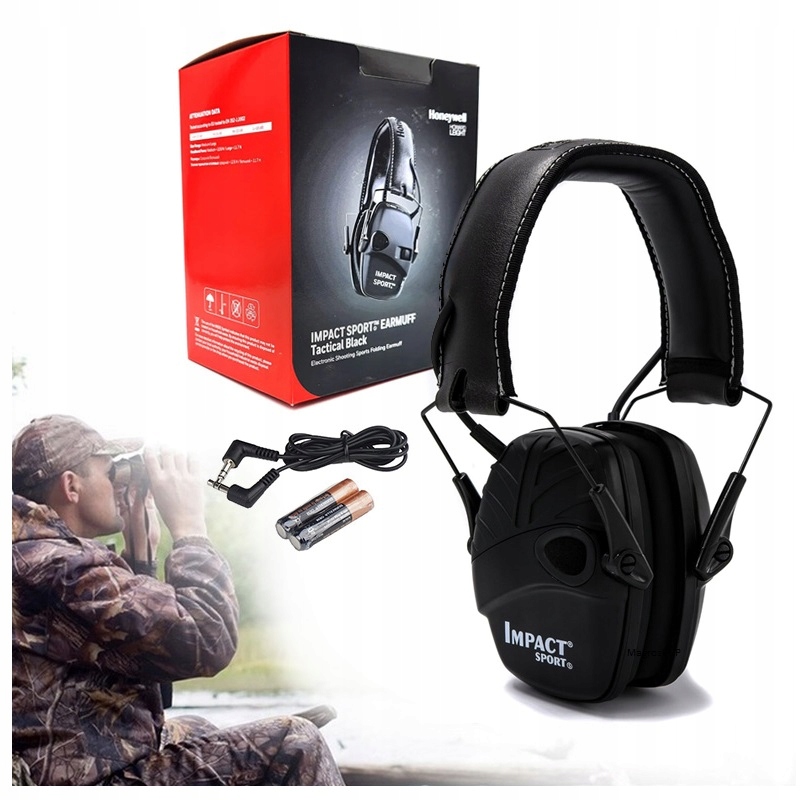 Honeywell Impact Sport Black Aktivní střelecká sluchátka Orig chrániče uší