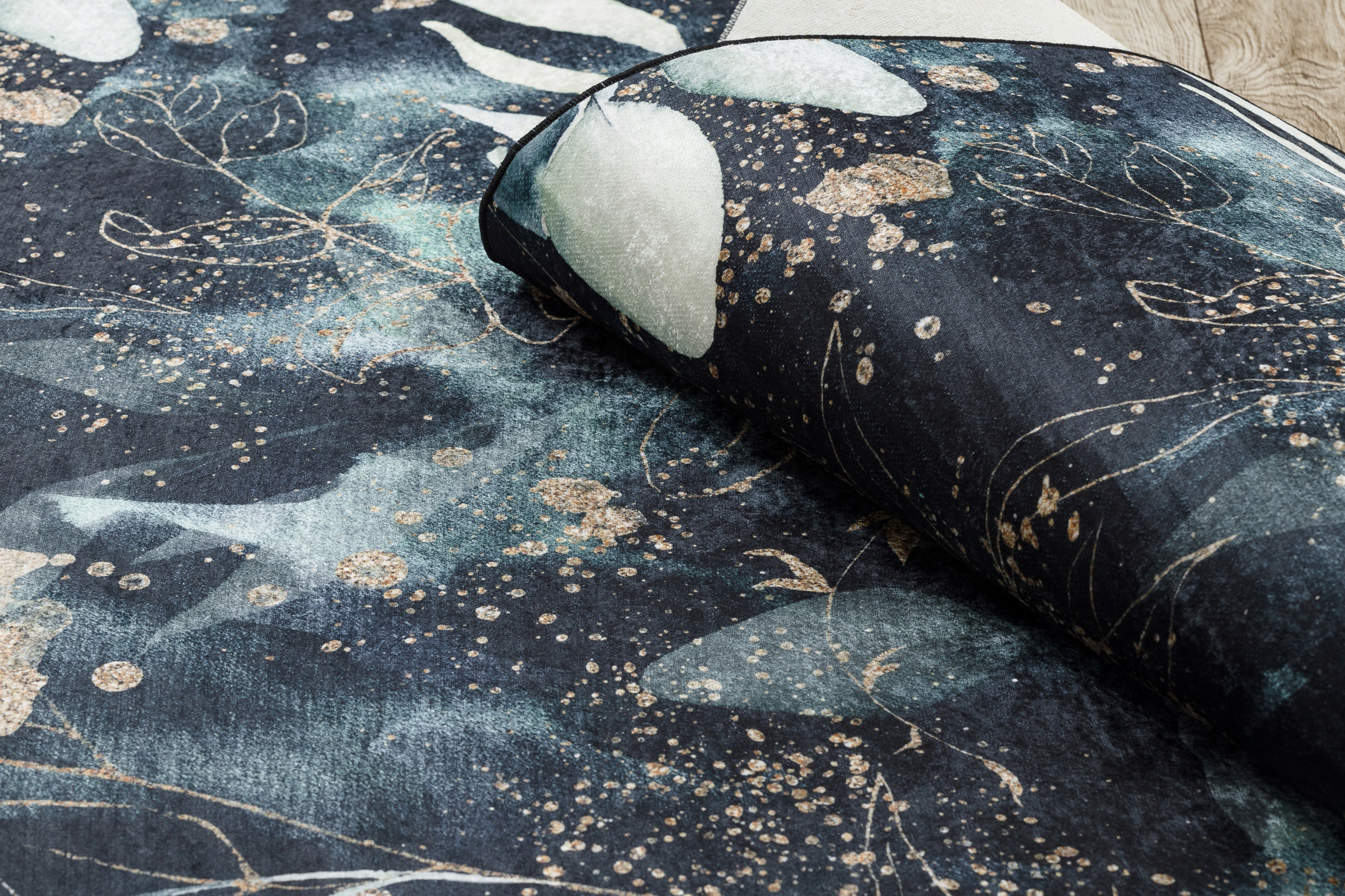 ANTYPOŚLIZGOWY DYWAN DO PRANIA 160x220 LIŚCIE JUNGLE #I064 Przeznaczenie do wnętrz