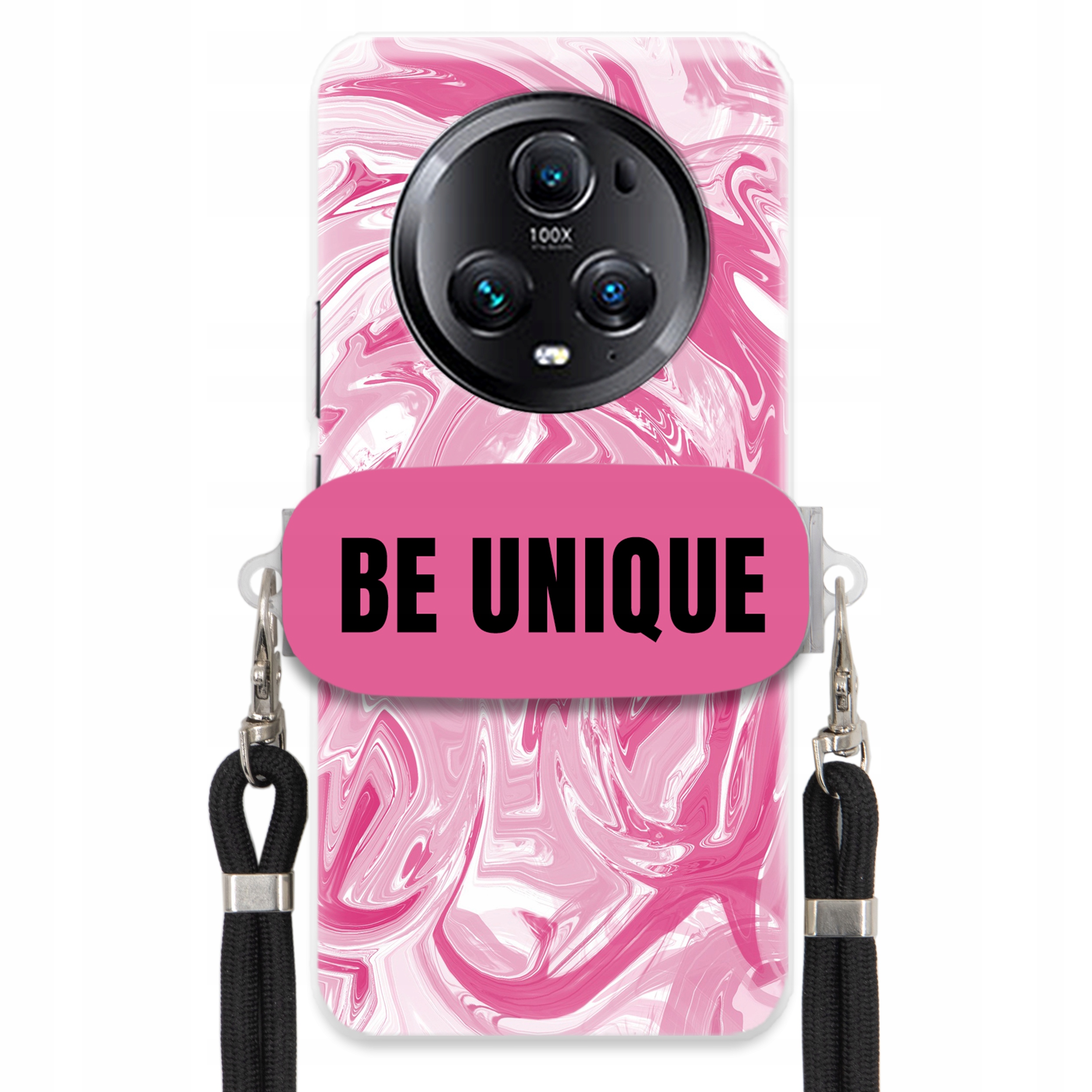 Pouzdro pro Huawei Honor Magic 5 Pro Pouzdro úchytka Šňůrka Černá Růžová Mramorová