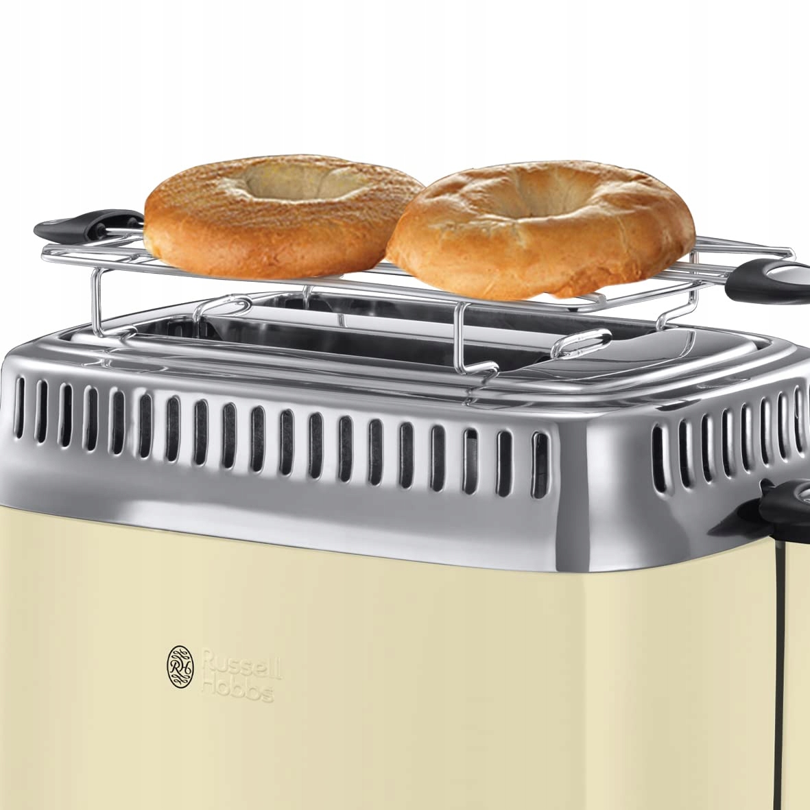 RUSSELL HOBBS Toster Retro Kremowy Stalowy 2 Kromki 1300W 6 Stopni — miniatura 7