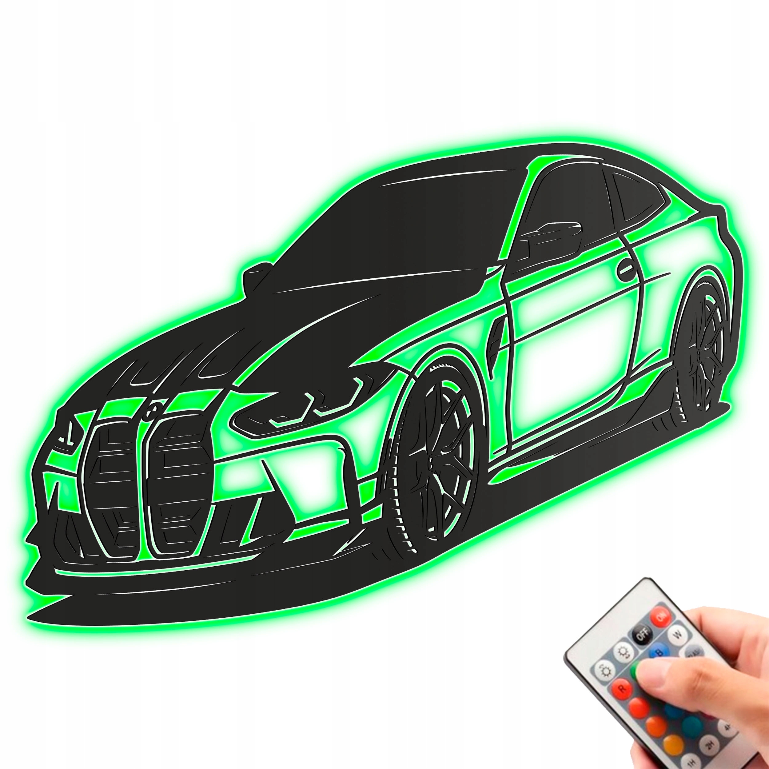 Dřevěný 3D obraz Noční Lampa Led dálkové ovládání Bmw M4 (G82) Nástěnná Dekorace