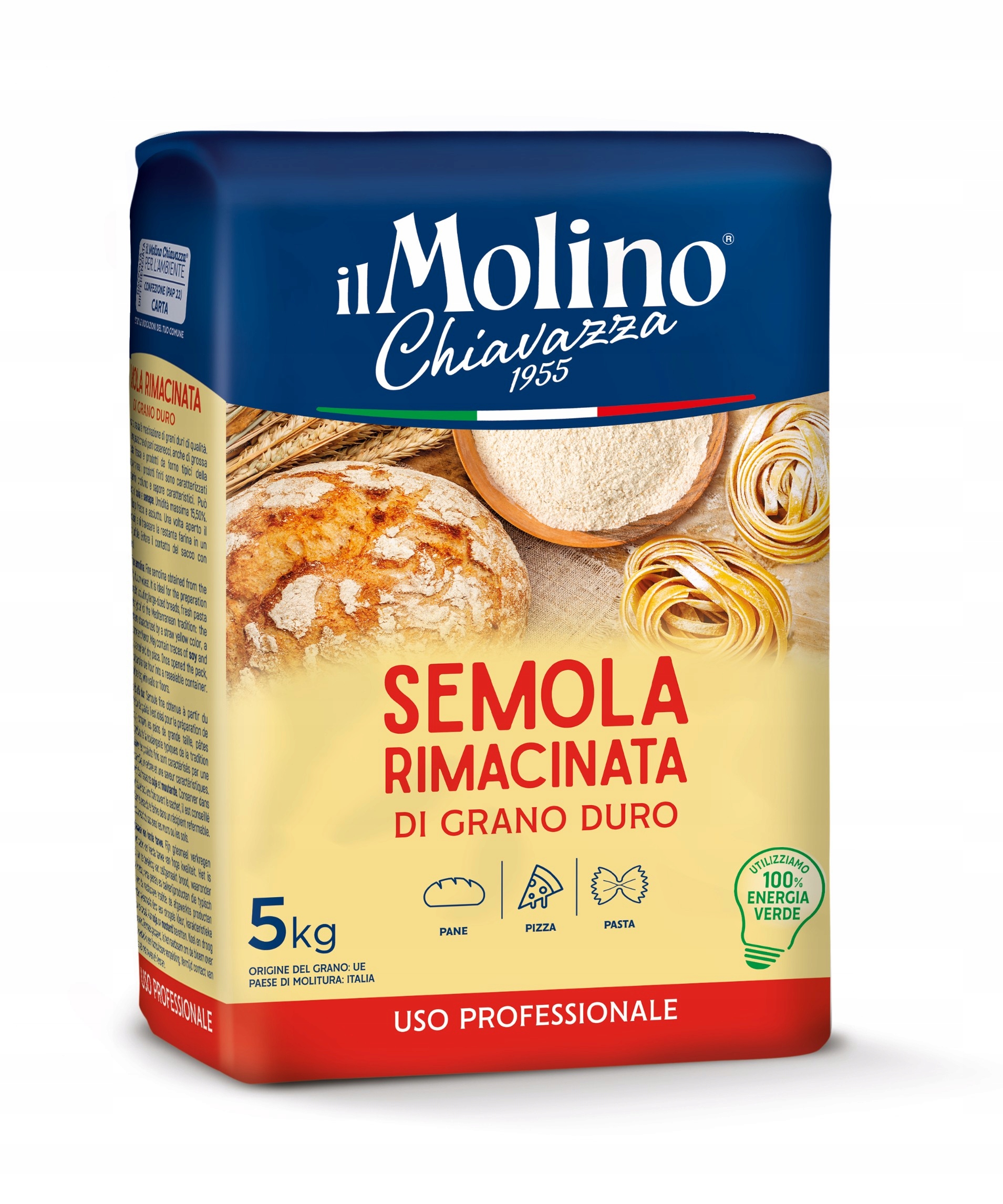Levně 2x Mouka Semola di Grano Duro 5 kg il Molino Chiavazza
