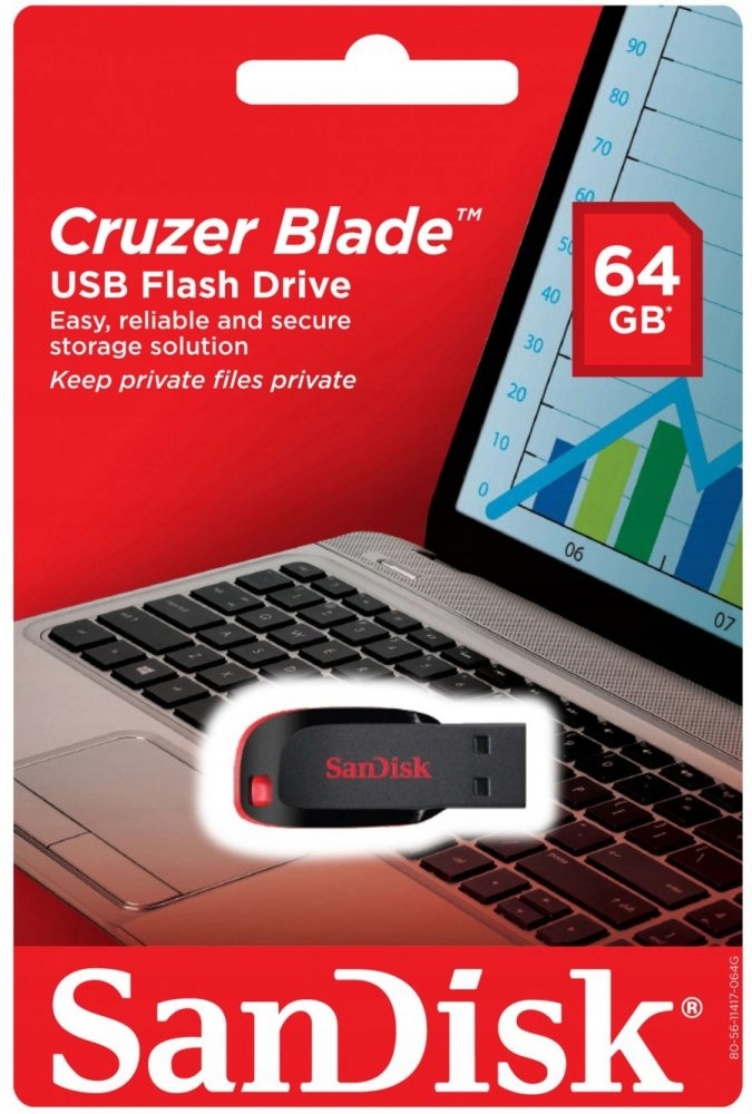 Pendrive pamięć SanDisk Cruzer Blade USB 2.0 64 GB Marka SanDisk