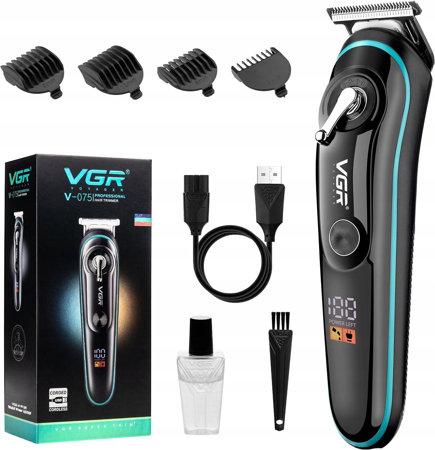 MASZYNKA DO WŁOSÓW TRYMER DO BRODY PROFESJONALNY GOLARKA DO STRZYŻENIA TYPC Kod producenta KM-696