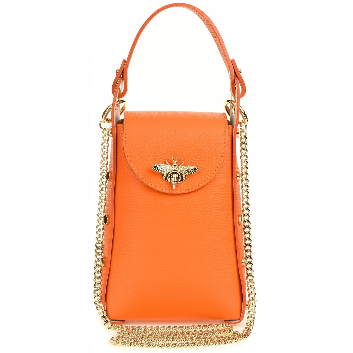 Kožená kabelka Vezze Vespa Grande Oranžová