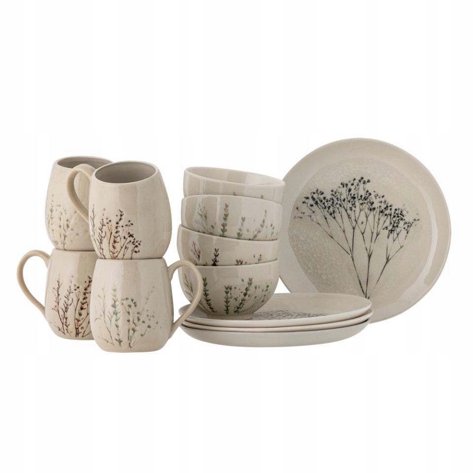Bloomingville Bea Raňajkový set 12 El. Kvetinový motív