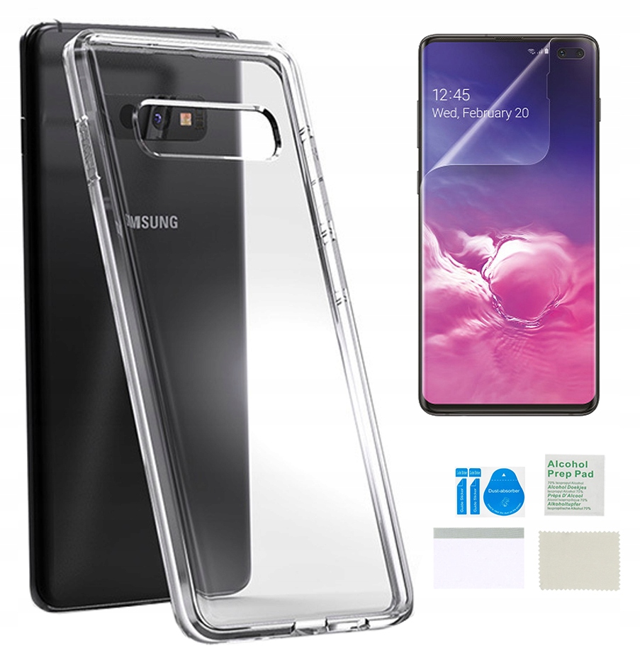 Фото - Чохол Samsung Etui silikonowe 2mm do  Galaxy S10 Plus obudowa case +folia ochronn 