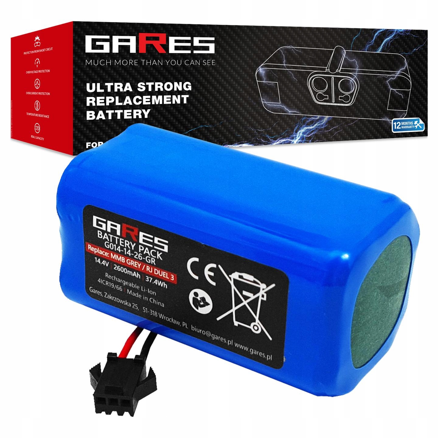 Bateria Akumulator do Proscenic 850T 850P CMICR18650F8M7-4S1P 14,4V 2,6Ah