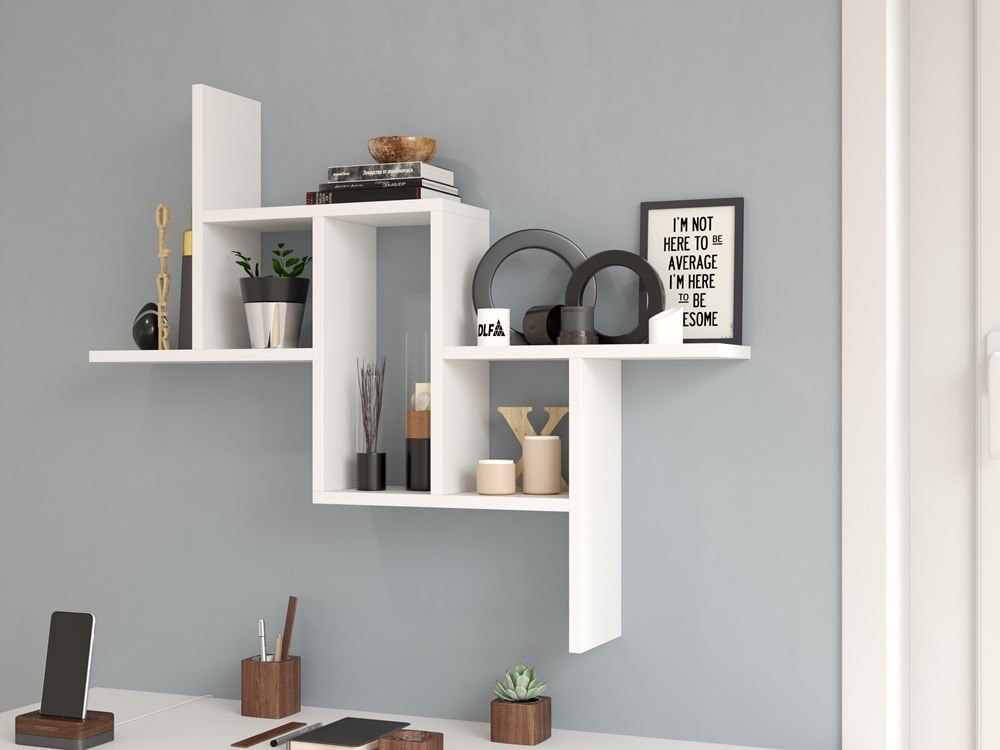 REGAŁ WISZĄCY ŚCIENNY PÓŁKI FIESTA BIEL MAT ORGANIZER KSIĄŻKI EAN (GTIN) 5904507201234