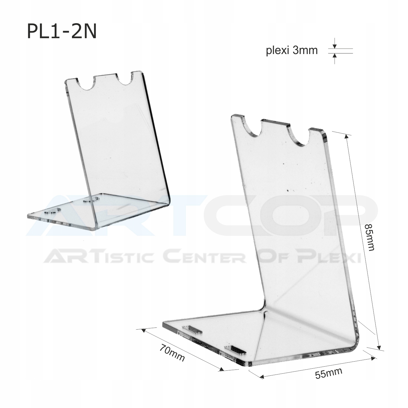 Podstawka PL1-2N na długopisy - pion Z PLEXI Kod producenta PL1-2N