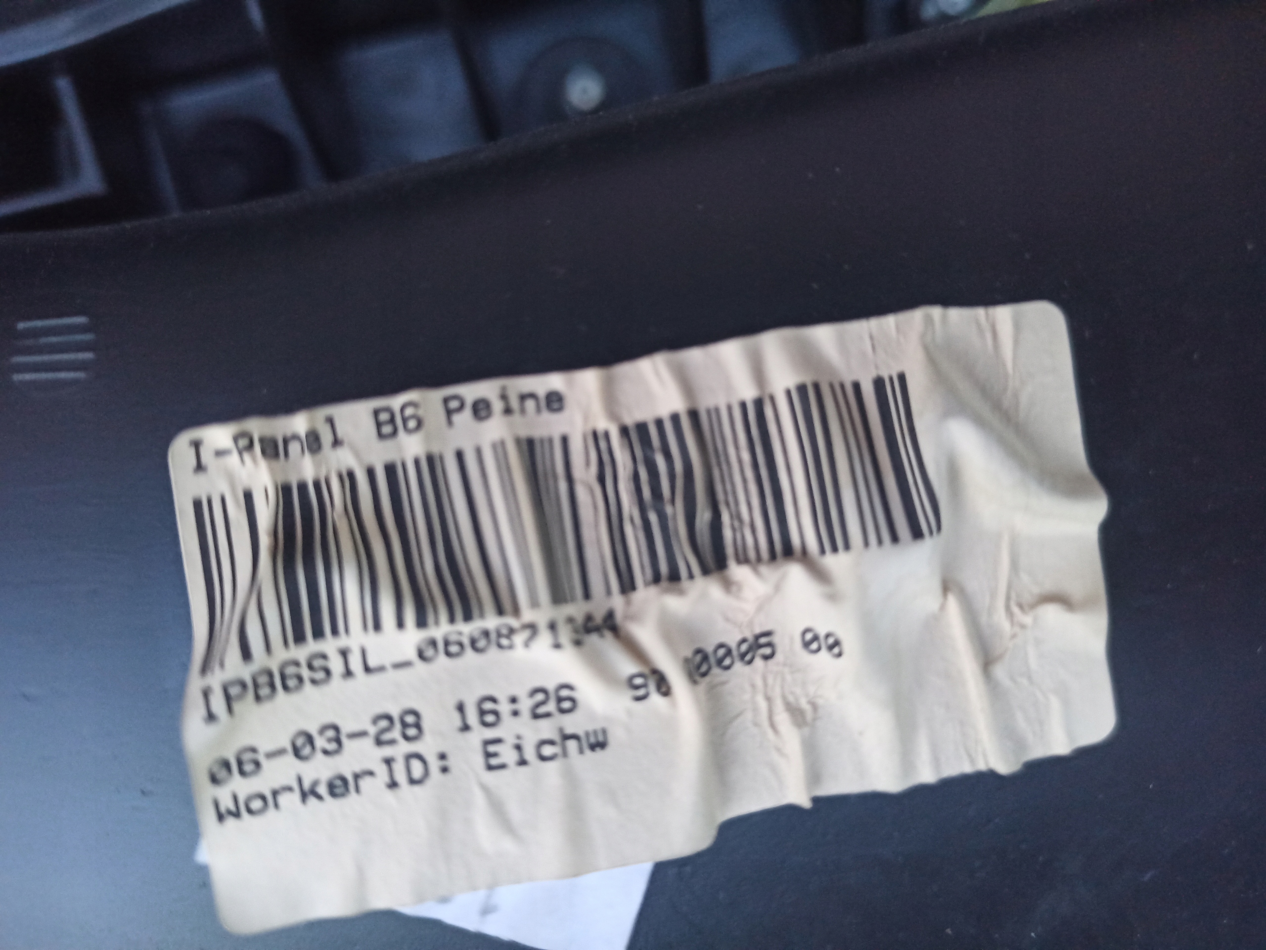 торпеда Подушки ремни vw PASSAT B6 3C1857003 европа