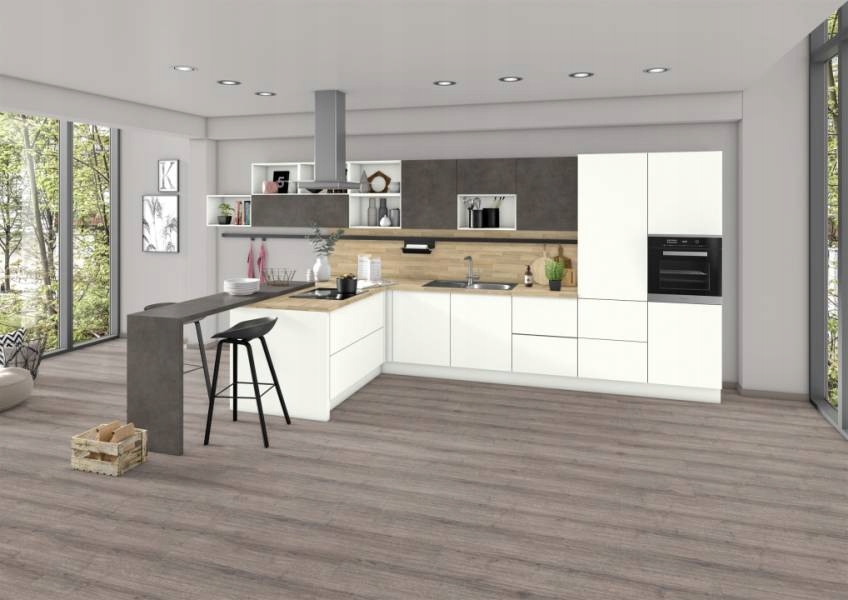 Panele Podłogowe Dąb Sherman Szary Egger Wodoodporne AC4 8 mm V4 2.54m2 Kolekcja PRO Laminate Large 8/32 Aqua+