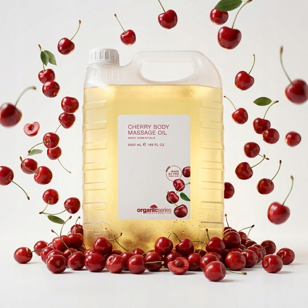 Organic Olej Oliwka do masażu ciała o zapachu wiśniowy /bez Parafiny/