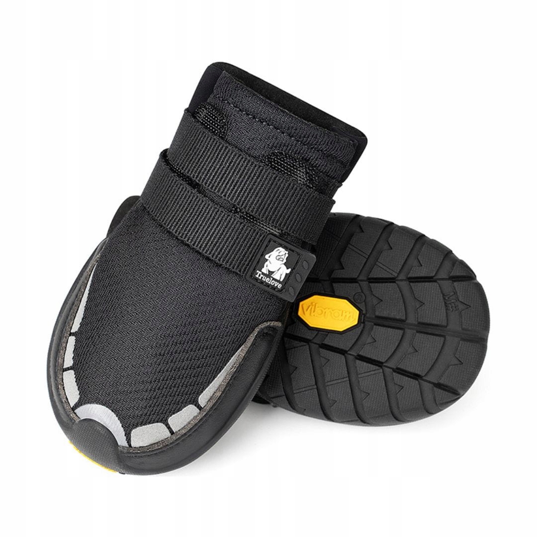 Levně Boty Pro Psa Truelove On Track Černé 2ks Vibram Ochrana Tlapek Velikost: Xs