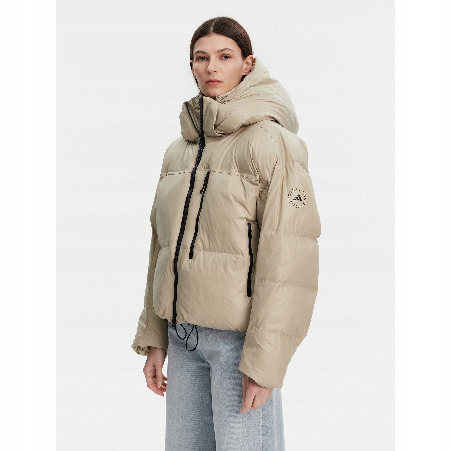 Adidas By Stella Mccartney Damskie Kurtka zimowa Beżowy