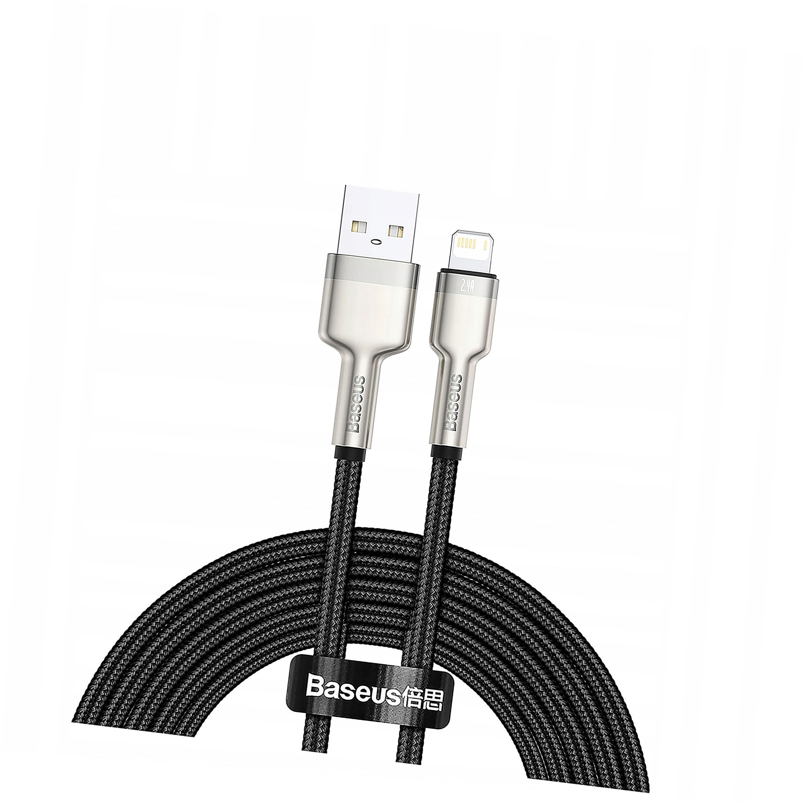 Kabel Baseus Cafule Series Metal Data Usb-a Lightning 2.4A 1m czarny